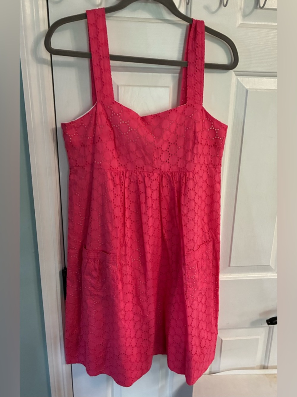 Tailor B. Moss Hot Pink Eyelet Mini Dress